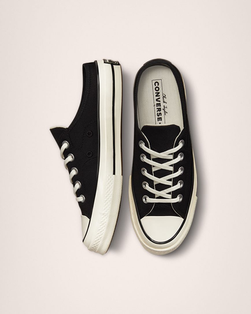 Tenis Converse Chuck 70 Mule Cano Baixo Feminino Pretas | PT F0P8417